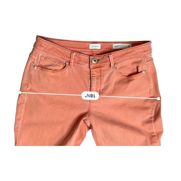 J. Jill Authentic Fit Cropped Petite Jeans sz 8P Light Orange Casual Coastal - Picture 6 of 11